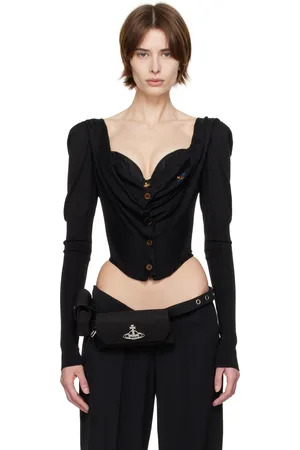 Vivienne Westwood Chemisier de style cardigan Bea noir à corset