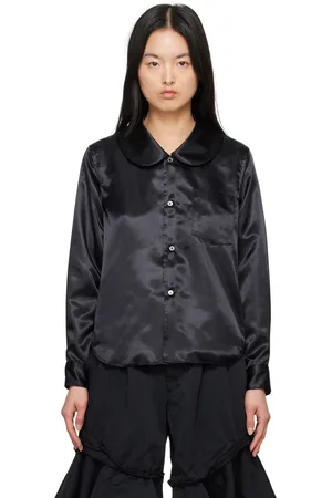 Comme des Garçons Chemise noire à col Claudine