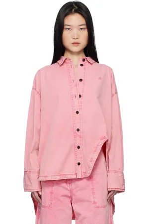 The Attico Chemise Diana rose en denim