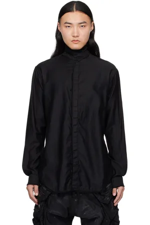 JULIUS Chemise de travail de style grunge noire