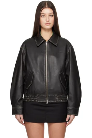 DUNST Blouson noir en cuir d