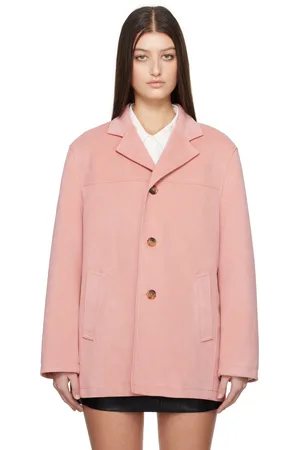 DUNST Blouson rose en suède végétalien