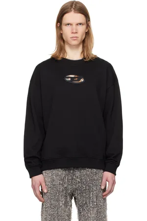 Diesel Pull molletonné droit noir à découpe à logo