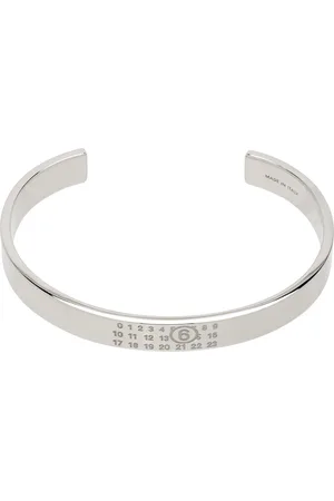 Maison Margiela Bracelet argenté à logo numérique