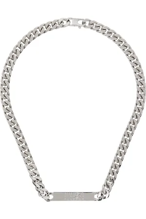 Maison Margiela Collier argenté en chaine