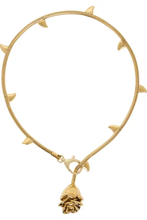 Marland Backus Collier doré à pendentif de bouton de rose