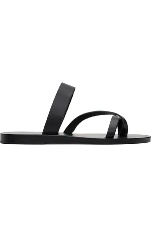 Ancient Greek Sandals Sandales Daphnae noires