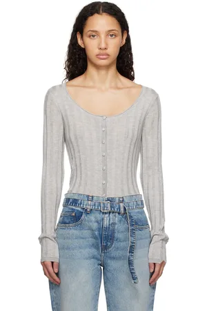 Proenza Schouler Cardigan Hattie gris - White Label