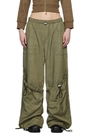 The Attico Pantalon cargo long kaki