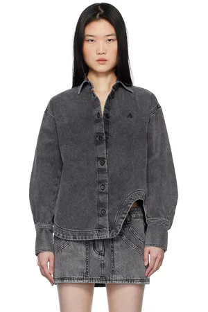 The Attico Chemise Eliza noire en denim