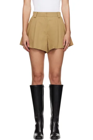 Alexander Wang Short évasé beige à taille haute