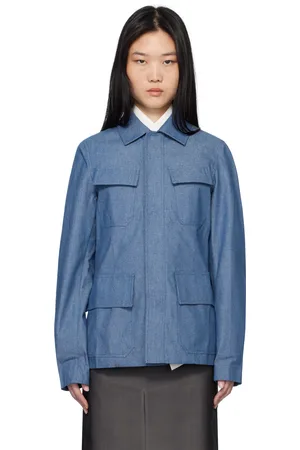 AO Yes Blouson Mao bleu en denim