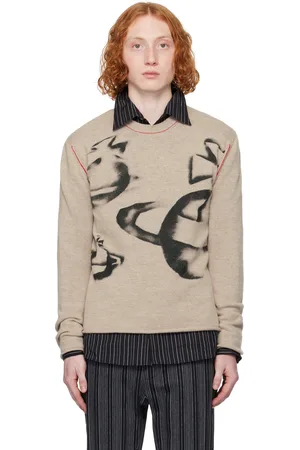 Vivienne Westwood Pull beige à orbes modifiées