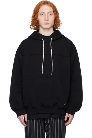 Vivienne Westwood Pull à capuche noir à orbe modifiée