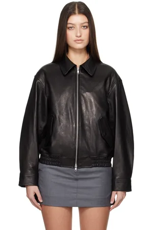 DUNST Blouson noir en cuir d