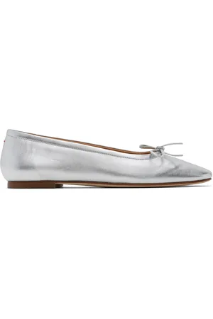 Aeyde Ballerines Delfina argentées en cuir