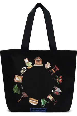 J.W.Anderson Cabas noir en canevas