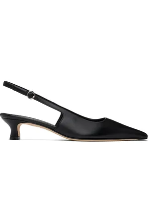 Aeyde Chaussures à petit talon Catrina noires en cuir à bride arrière