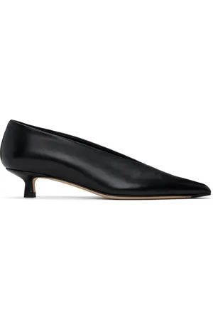 Aeyde Chaussures à petit talon Clara noires en cuir