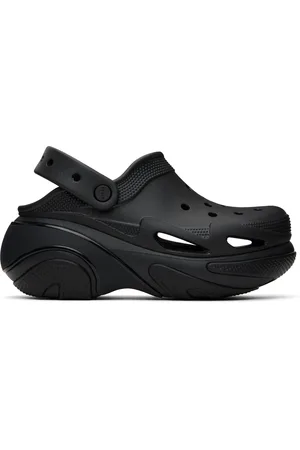 Crocs Sabots Bubble noirs à semelle Crush