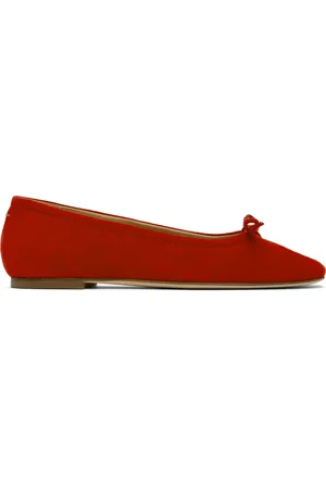 Aeyde Ballerines Delfina rouges en suède
