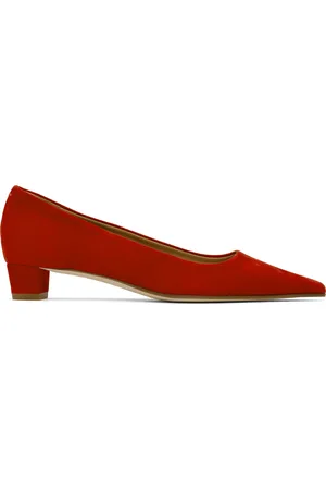 Aeyde Chaussures à petit talon Judi rouges en suède