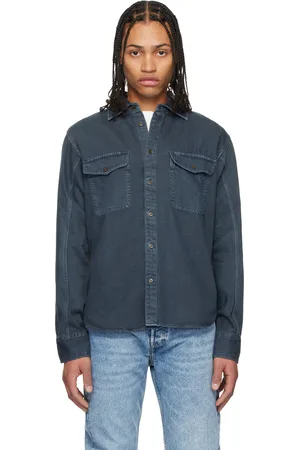 RAG&BONE Chemise bleu marine en denim léger
