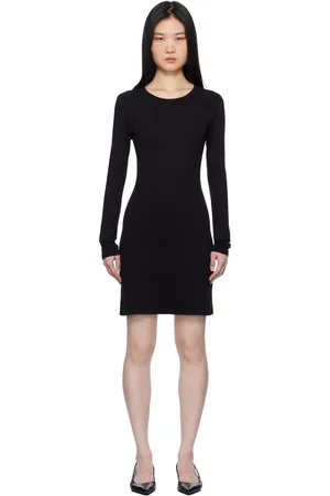 Gil Rodriguez Robe courte à manches longues noire - Bellevue