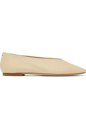 Aeyde Ballerines Kirsten beiges en cuir