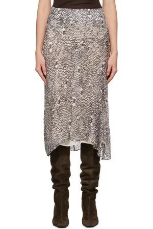 Isabel Marant Jupe midi Lisanne noir et blanc
