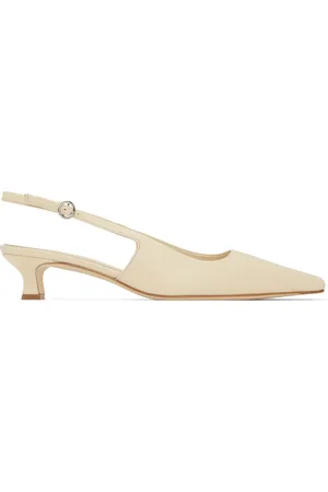 Aeyde Chaussures à petit talon Catrina blanc cassé en cuir à bride arrière