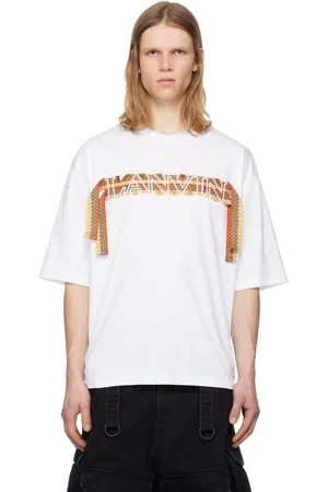 Lanvin T-shirt surdimensionné blanc à logo à lacets Curb