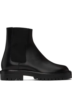 Maison Margiela Bottes chelsea noires à bout Tabi