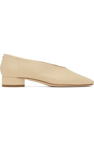 Aeyde Ballerines Delia beiges en cuir