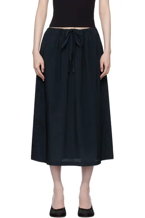 Gil Rodriguez Jupe midi Laila bleu marine et noir