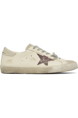 Golden Goose Baskets Super-Star blanc cassé et gris