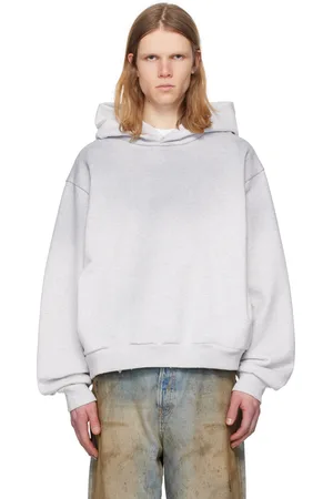 Acne Studios Pull à capuche gris à logo