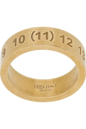 Maison Margiela Bague dorée à logo numérique