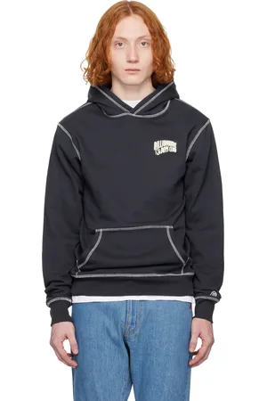 Billionaire Boys Club Pull à capuche bleu marine à piqures contrastantes et à petit logo arqué