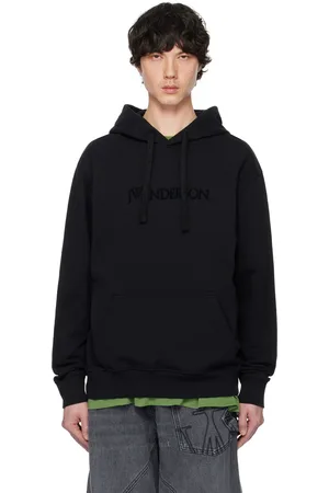 J.W.Anderson Pull à capuche noir à logo brodé