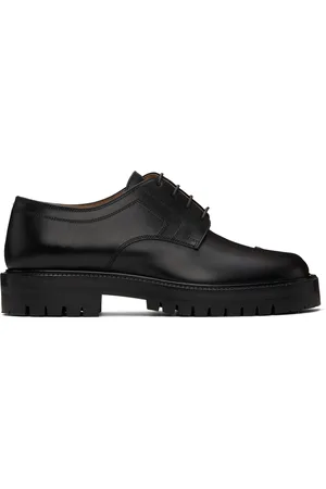 Maison Margiela Derbys noirs à laçage et à bout Tabi