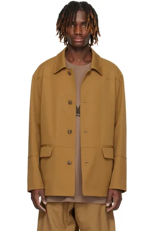 Maison Margiela Blouson brun clair en gabardine