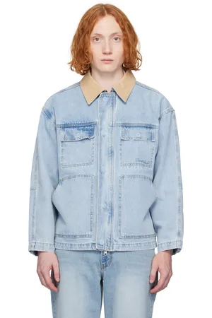 DUNST Blouson de travail rétro bleu en denim