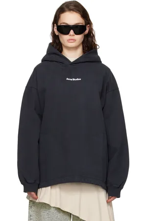 Acne Studios Pull à capuche noir à logo