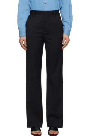 Filippa K Pantalon semi-évasé noir à taille haute