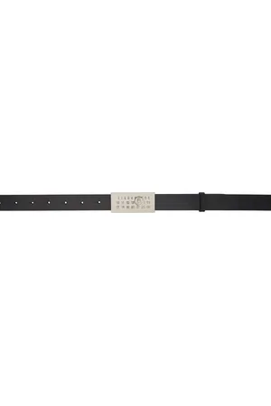 Maison Margiela Ceinture noire à ferrure à logo numérique