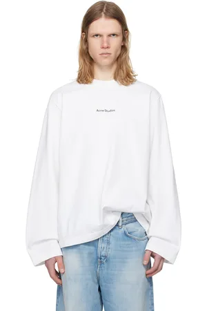 Acne Studios T-shirt à manches longues blanc à logo