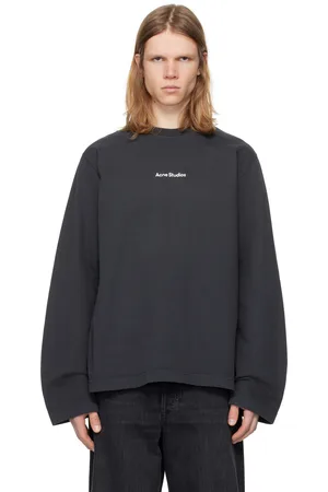 Acne Studios T-shirt à manches longues noir à logo