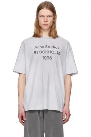 Acne Studios T-shirt décontracté gris à logo