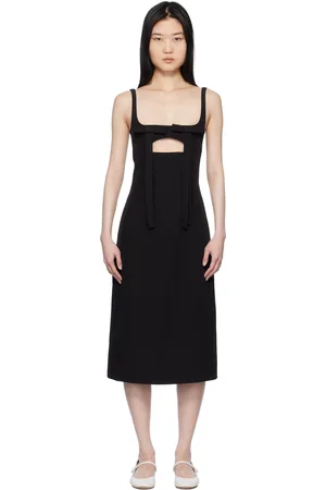 SANDY LIANG Robe midi Machu noire